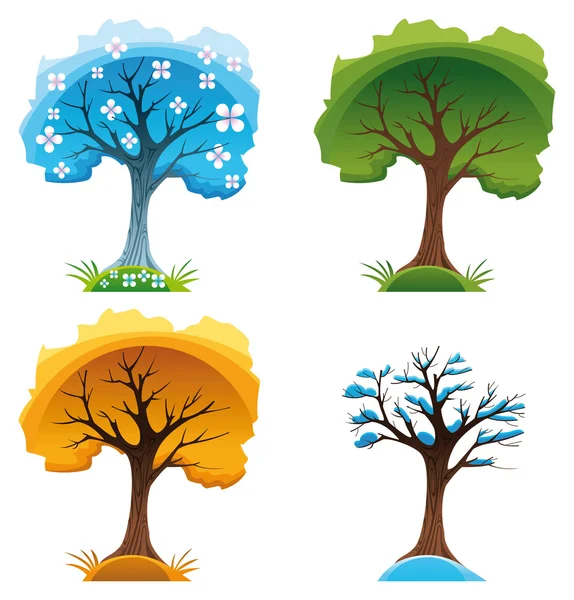 Sezóny stromy — Stockový vektor