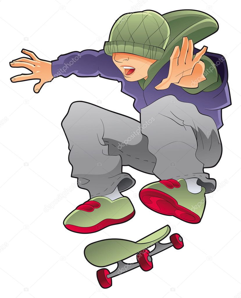 Skater boy Stock Vector Image by ©ddraw #10639635