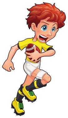 Rugby player. vector
