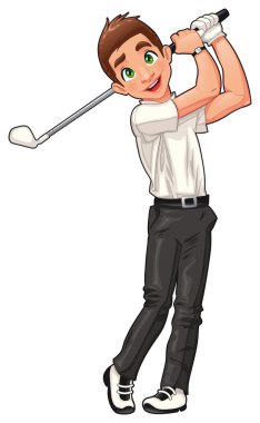 Golf oyuncusu.