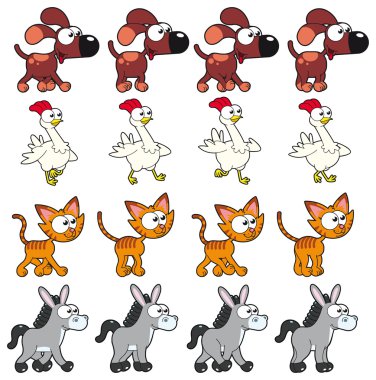 Animal Walking animations . clipart