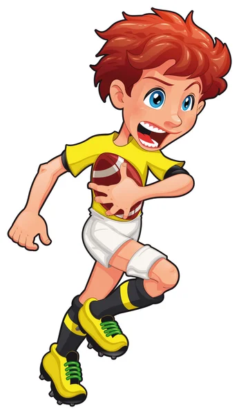 Jugador de rugby . — Vector de stock