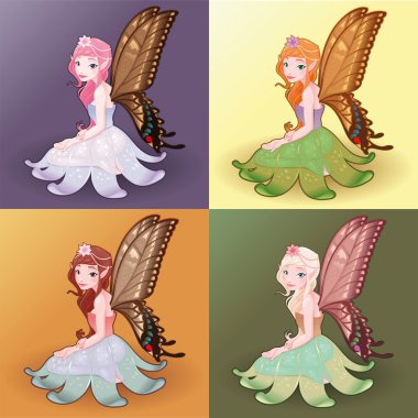 Young fairies. clipart