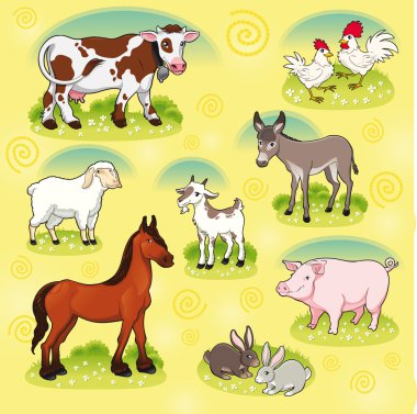 Farm animals. clipart