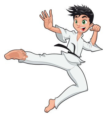 Young boy, Karate Player. clipart