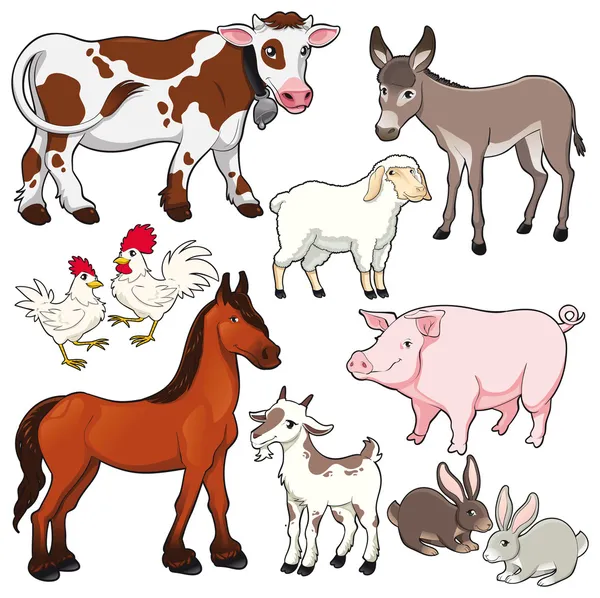 Фермерские животные . — стоковый вектор