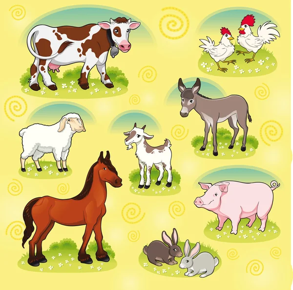 Animali da fattoria . — Vettoriale Stock