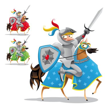 Knight and horse. clipart