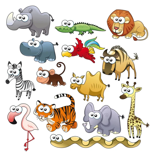 Famille des animaux Savannah . — Image vectorielle