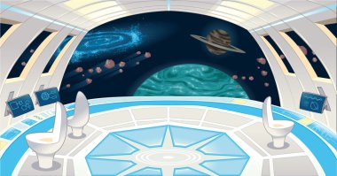 Spaceship interior. clipart