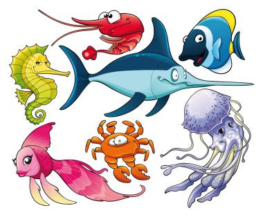 Marine life. clipart