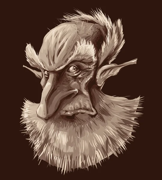 Retrato de elfo antigo . — Vetor de Stock