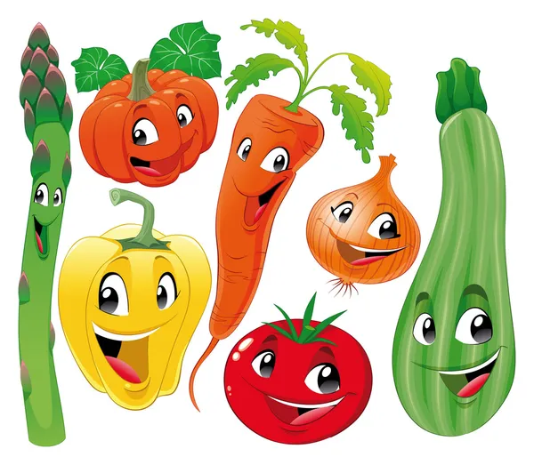 蔬菜家庭. — 图库矢量图片