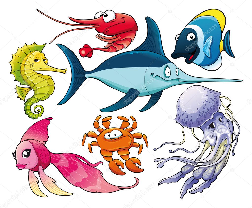 Marine life. Stock Vector Image by ©ddraw #9841108