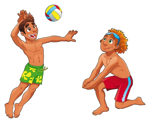 Volley de plage . — Image vectorielle