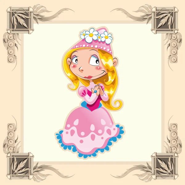 Lustige Prinzessin — Stockvektor