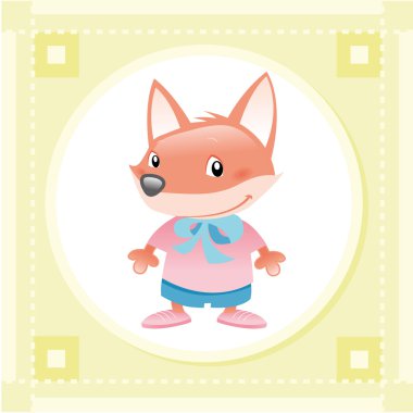 Baby Fox. clipart