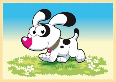 Funny dog clipart