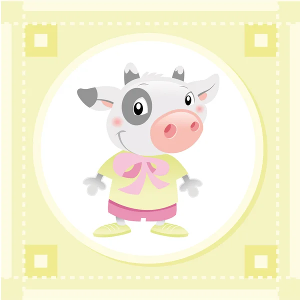 Baby koe. — Stockvector