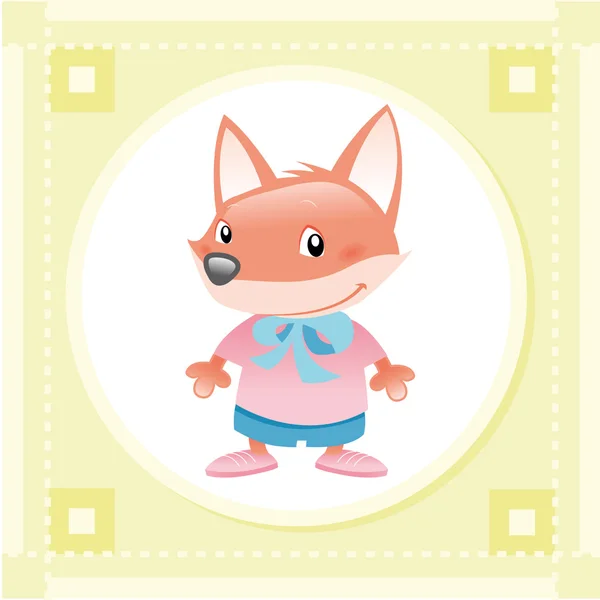 Baby fox. — Stockvector