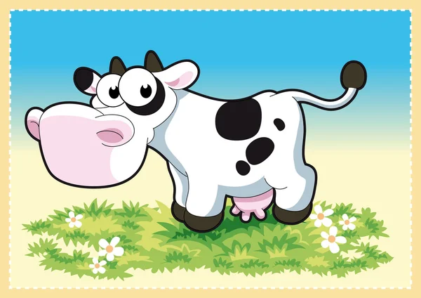 Śmieszna krowa — Wektor stockowy