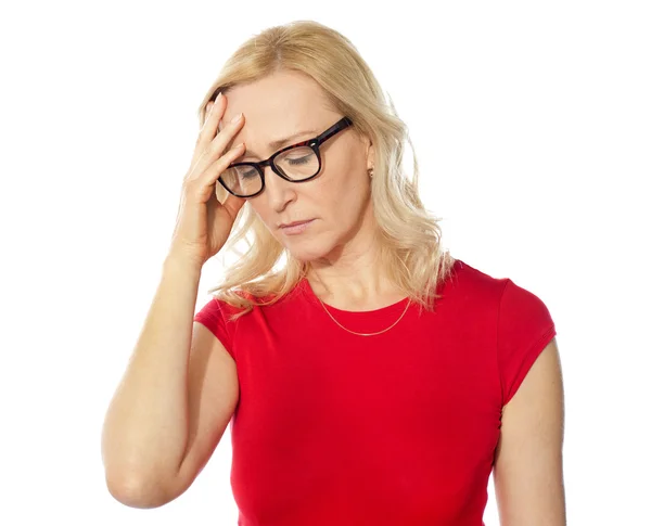Frustrated pretty caucasian woman — Stock Photo, Image