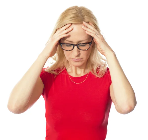 Een afbeelding van een gefrustreerd vrouw — Stockfoto