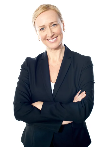 Senior manager poisng with crossed-arms — Stock Photo, Image