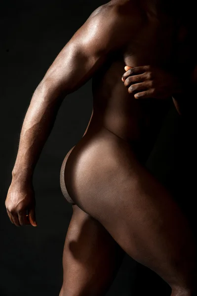 Stock image Cropped image of a nude african man