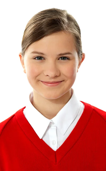 Closeup of cheerful school girl — Stock Photo, Image