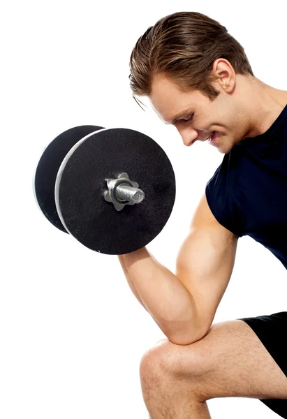 Portrait of young fit trainer working out — Stock Photo, Image