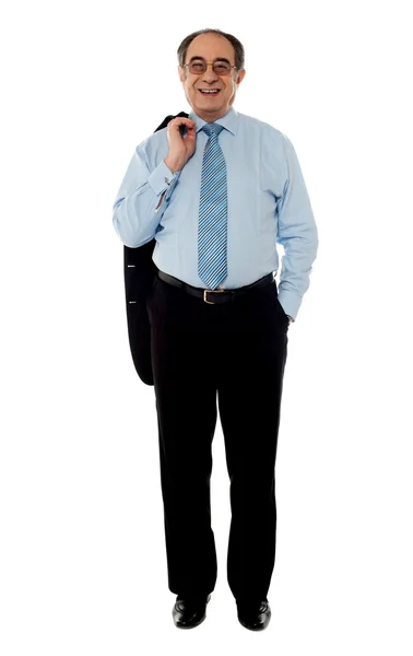 Business professional holding his coat — Stock Photo, Image