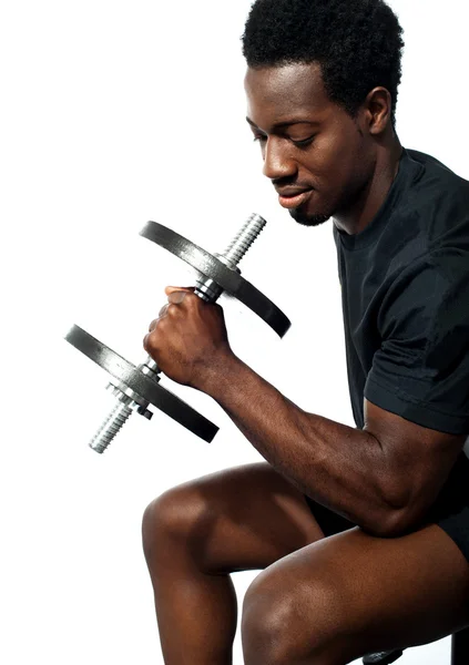 Confident young man working out — Stock Photo, Image