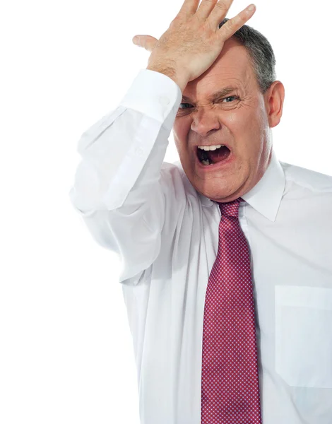 Cropped image of a disturbed businessman — Stock Photo, Image