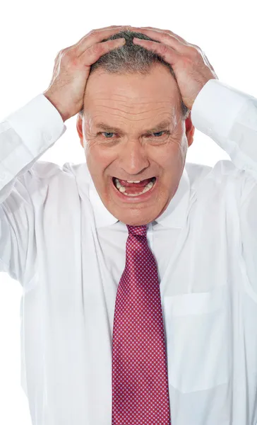 Portrait of businessman expressing frustration — Stock Photo, Image