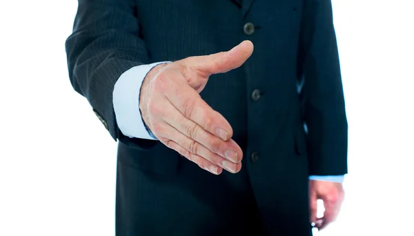 Современный бизнесмен предлагает рукопожатие — стоковое фото