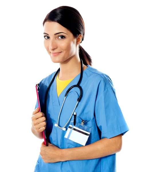 Mooie dame arts met een stethoscoop — Stockfoto