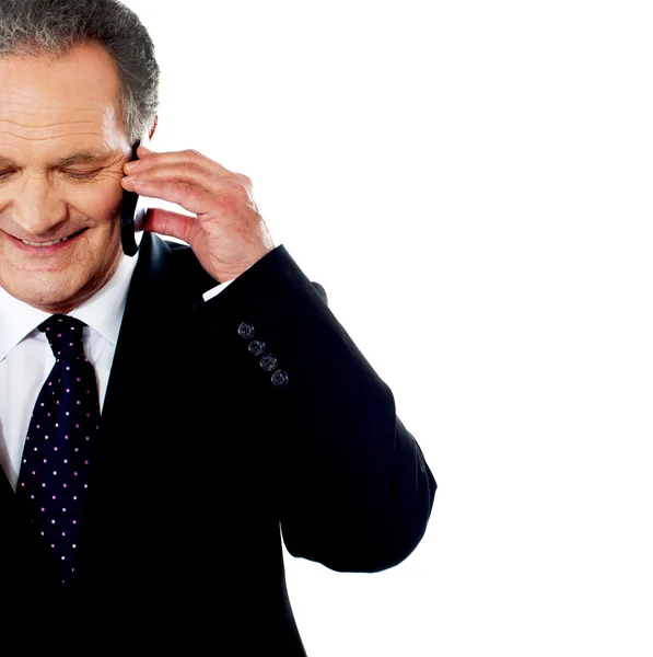 Profissional de negócios se comunicando via telefone — Fotografia de Stock
