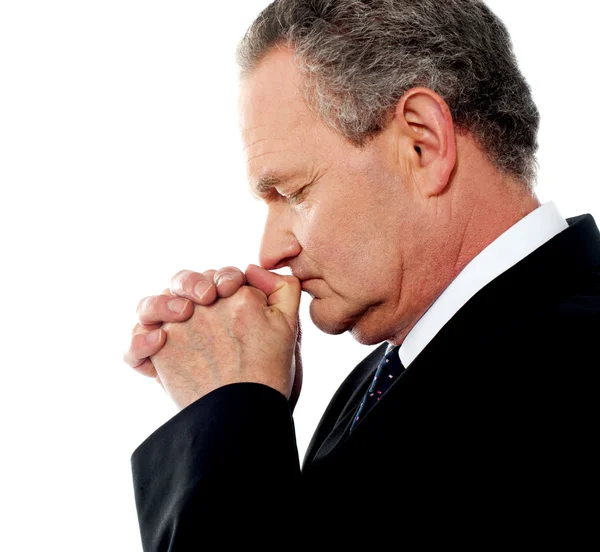 Επιχειρηματίας που προσεύχεται — Φωτογραφία Αρχείου