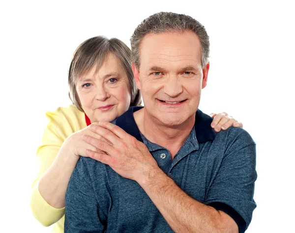 Portret szczęśliwy wieku pary uśmiechający się — Zdjęcie stockowe