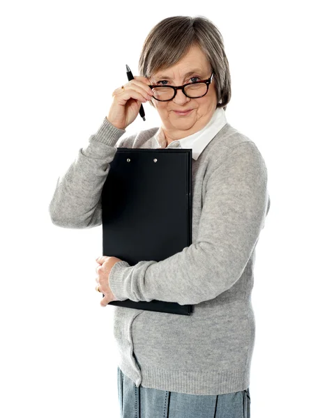 Corporate woman looking at you — Stock Photo, Image