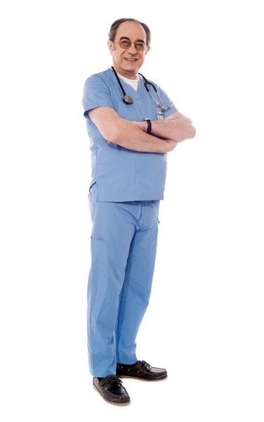 Leeftijd medische professiona met stethoscoop — Stockfoto