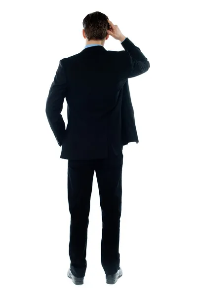 Μια εταιρική άτομο που στέκεται πίσω-στάση — Φωτογραφία Αρχείου