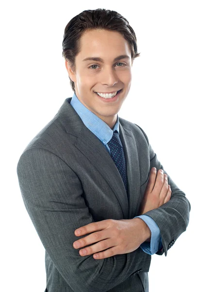 Charming young businessman posing in style — Stock Photo, Image