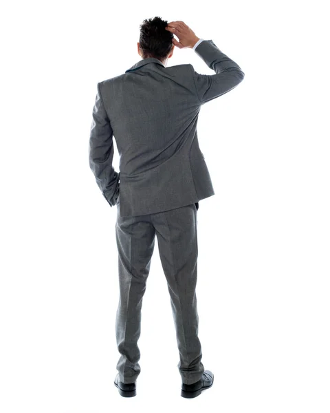 Rug-pose van een corporate persoon denken — Stok fotoğraf