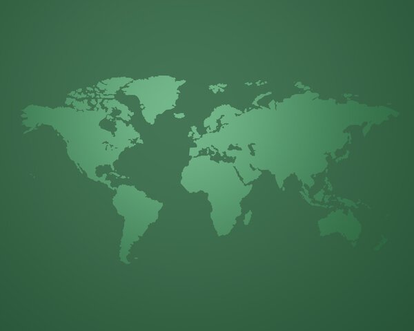 Green background earth map
