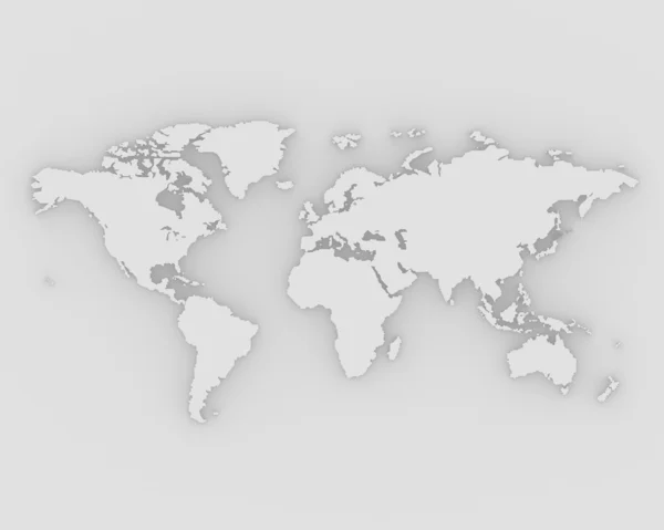 White background earth map — Stock Photo, Image