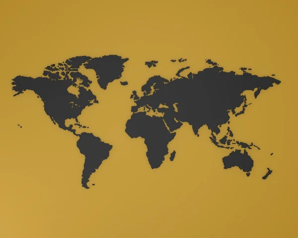 Grigio e giallo sfondo terra mappa — Foto Stock