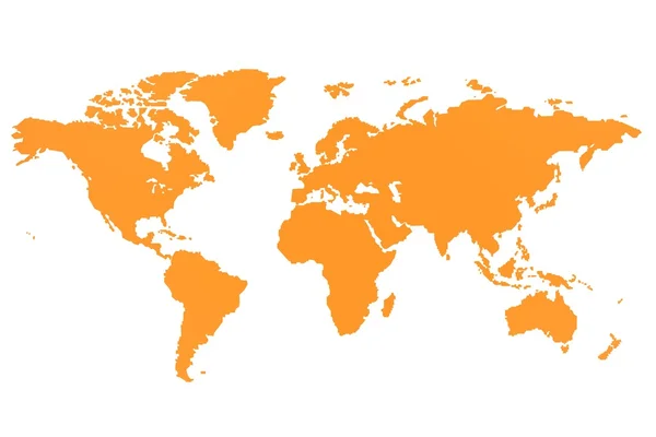 Fond orange et blanc carte de la terre — Photo