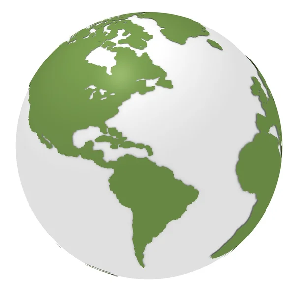 绿色和白色的地球 — 图库照片